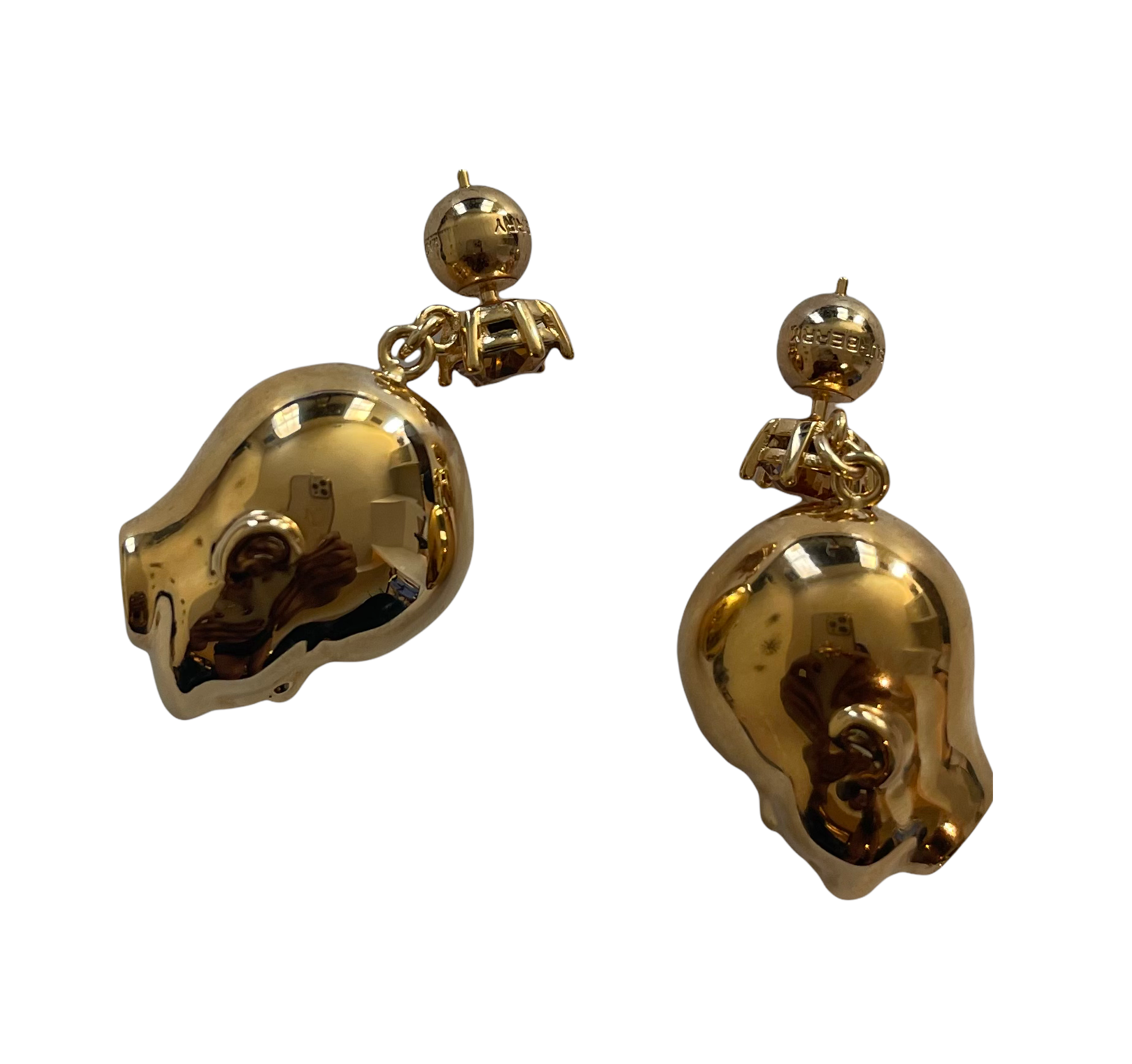 Burberry Link Drop Earrings - Gunmetal Drop, Earrings - BUR351935